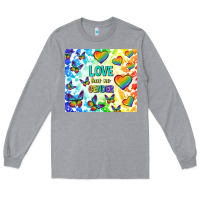 Heather Grey love has no gender Long Sleeve Tee - TumblerDesignByShophia