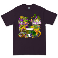Plum Mardi Gras Coffee Cups Premium Tee - BundleAndBundleShop