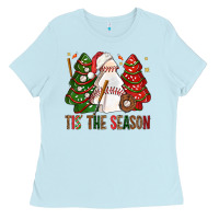 Baby Blue tis' the season baseball christmas cakes bbs Ladies Tee - BundleAndBundleShop
