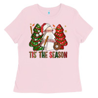 Bubblegum Pink tis' the season baseball christmas cakes bbs Ladies Tee - BundleAndBundleShop
