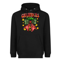Black festive holiday bow design Heavyweight Hoodie - CowhideDigitalArt