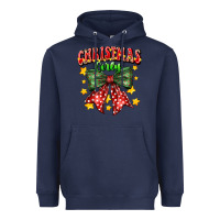 Navy festive holiday bow design Heavyweight Hoodie - CowhideDigitalArt