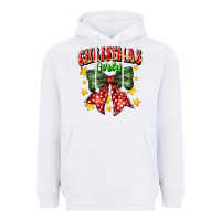 White festive holiday bow design Heavyweight Hoodie - CowhideDigitalArt