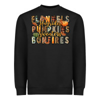 Black flannels hayrides pumpkins  bonfires Heavyweight Sweatshirt - FaDigitalArtStudio