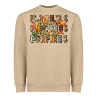 Mushroom flannels hayrides pumpkins  bonfires Heavyweight Sweatshirt - FaDigitalArtStudio