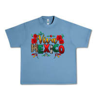 Pebble Blue Viva Mexico Cinco De Mayo Urban Heavy Tee - texasbilliewilder
