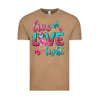 Vintage Coffee live love fight breast cancer Vintage Tee - texasbilliewilder