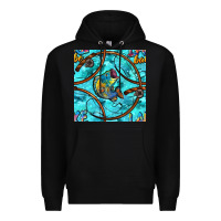 Black Lake Babe And Fish With Camouflage Seamless Pattern Premium Hoodie - BundleAndBundleShop