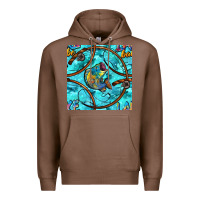 Chestnut Lake Babe And Fish With Camouflage Seamless Pattern Premium Hoodie - BundleAndBundleShop