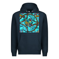 Navy Lake Babe And Fish With Camouflage Seamless Pattern Premium Hoodie - BundleAndBundleShop