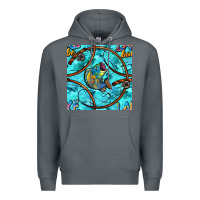 Rock Lake Babe And Fish With Camouflage Seamless Pattern Premium Hoodie - BundleAndBundleShop