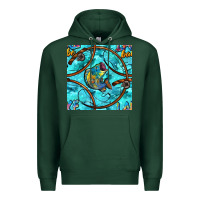 Sports Green Lake Babe And Fish With Camouflage Seamless Pattern Premium Hoodie - BundleAndBundleShop