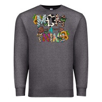 Charcoal Heather mom of twins Premium Sweatshirt - CowhideDigitalArt