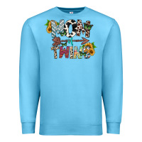 Ocean Blue mom of twins Premium Sweatshirt - CowhideDigitalArt