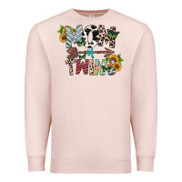 Pale Pink mom of twins Premium Sweatshirt - CowhideDigitalArt