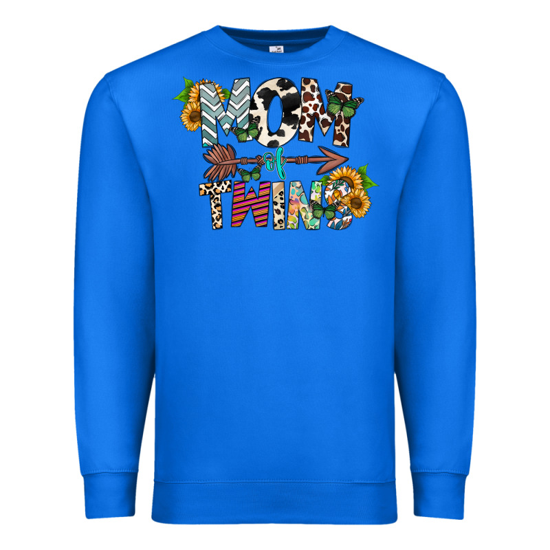 Mom Of Twins Premium Sweatshirt by CowhideDigitalArt | Teevron