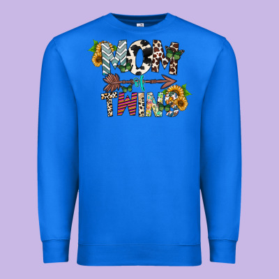 Mom Of Twins Premium Sweatshirt Designed By Cowhidedigitalart
