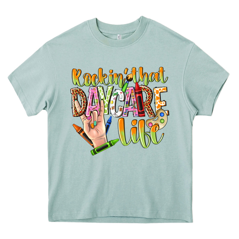 Rockin That Daycare Life Heavy Core Tee by NancyCooperArtShop | Teevron