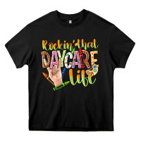 Black rockin that daycare life Heavy Core Tee - NancyCooperArtShop