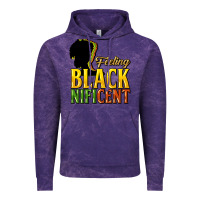 Cloud Purple feeling blacknificent Vintage Hoodie - NancyCooperArtShop