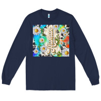 Navy human with daisies Long Sleeve Tee - TumblerDesignByShophia