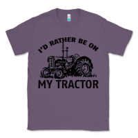 Lavender I D Rather Be On My Tractor Classic Tee - Bettercallsaul