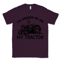 Plum I D Rather Be On My Tractor Classic Tee - Bettercallsaul
