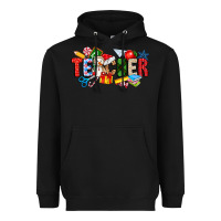Black Christmas teacher Heavyweight Hoodie - CowhideDigitalArt