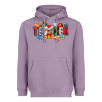 Lavender Christmas teacher Heavyweight Hoodie - CowhideDigitalArt