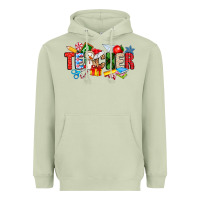Matcha Christmas teacher Heavyweight Hoodie - CowhideDigitalArt