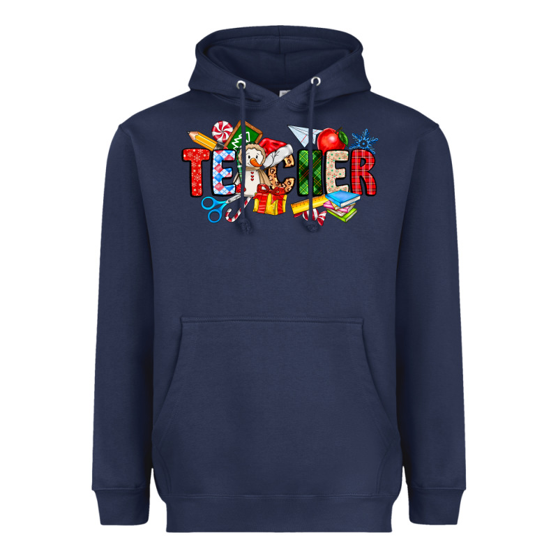 Christmas Teacher Heavyweight Hoodie by CowhideDigitalArt | Teevron