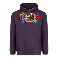 Plum Christmas teacher Heavyweight Hoodie - CowhideDigitalArt