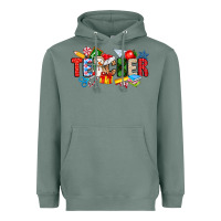 Sage Christmas teacher Heavyweight Hoodie - CowhideDigitalArt