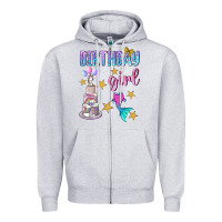 Heather Grey birthday girl Zipper Hoodie - BundleAndBundleShop