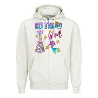Oatmeal Heather birthday girl Zipper Hoodie - BundleAndBundleShop