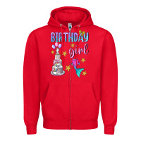 Red birthday girl Zipper Hoodie - BundleAndBundleShop