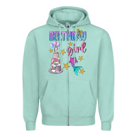 Seafoam birthday girl Zipper Hoodie - BundleAndBundleShop