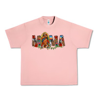 Salmon Our Lady of Guadalupe Mama Urban Heavy Tee - texasbilliewilder