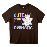 Chocolate Brown cute smart and a little bit dramatic Heavy Core Tee - MaliasSmallBusiness