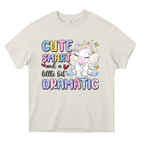 Cream cute smart and a little bit dramatic Heavy Core Tee - MaliasSmallBusiness