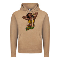 Vintage Coffee black woman Vintage Hoodie - NancyCooperArtShop
