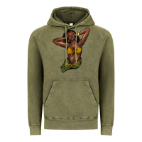 Vintage Olive black woman Vintage Hoodie - NancyCooperArtShop