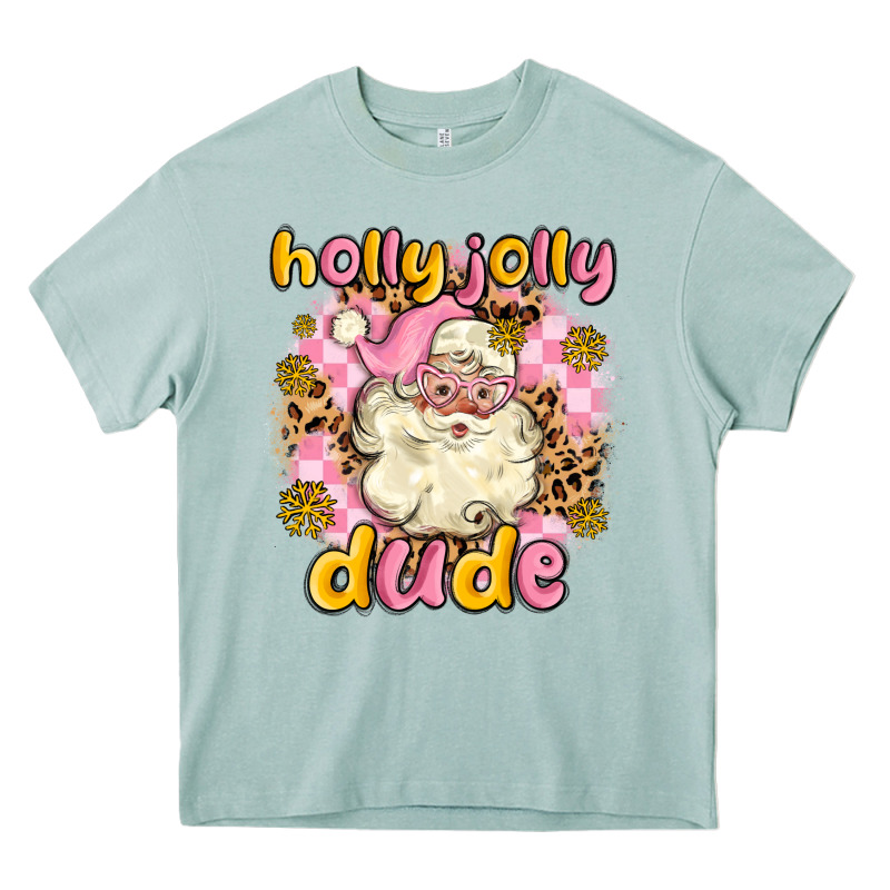Holly Jolly Dude Heavy Core Tee by MaliasSmallBusiness | Teevron