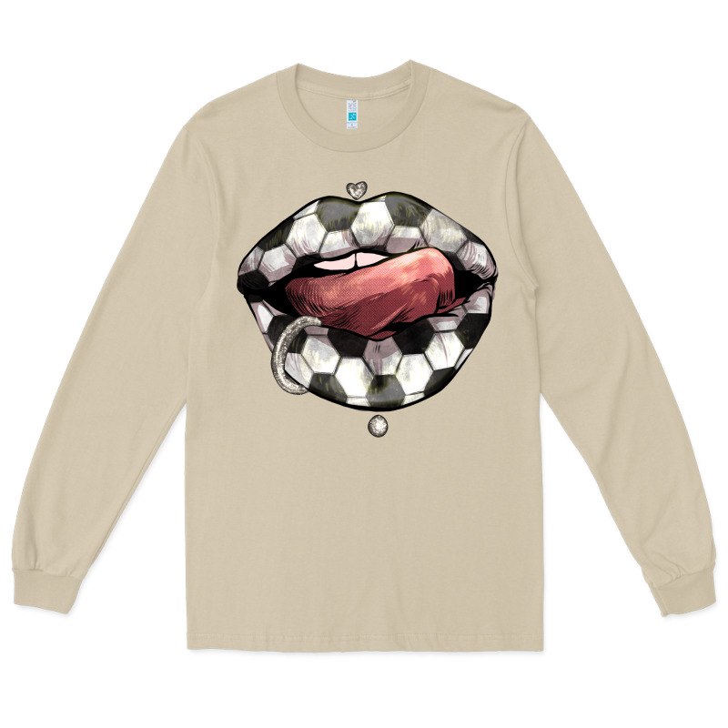 Soccer Lips Long Sleeve Tee by HowdyJamesFarm | Teevron