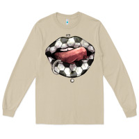 Mushroom Soccer lips Long Sleeve Tee - HowdyJamesFarm