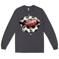 Smoke Soccer lips Long Sleeve Tee - HowdyJamesFarm