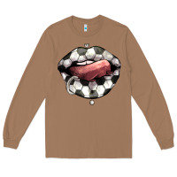 Toasted Coconut Soccer lips Long Sleeve Tee - HowdyJamesFarm