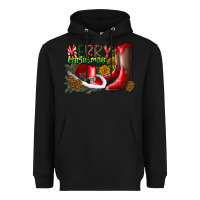 Black cowboy merry christmas Heavyweight Hoodie - CowhideDigitalArt