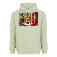 Matcha cowboy merry christmas Heavyweight Hoodie - CowhideDigitalArt
