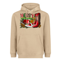 Mushroom cowboy merry christmas Heavyweight Hoodie - CowhideDigitalArt